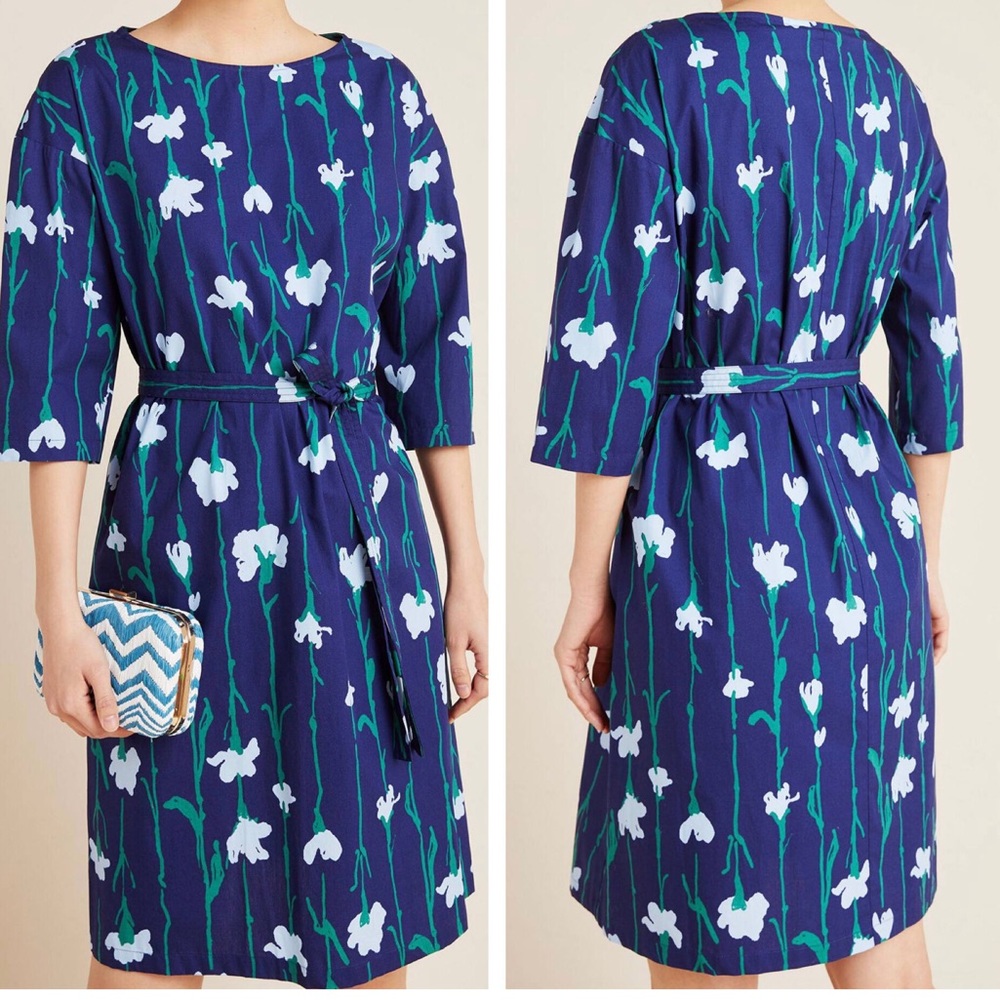 Marimekko Tarika Viivakukka Line Flower Dress NWT Size 34 / US XS - Picture 9 of 16